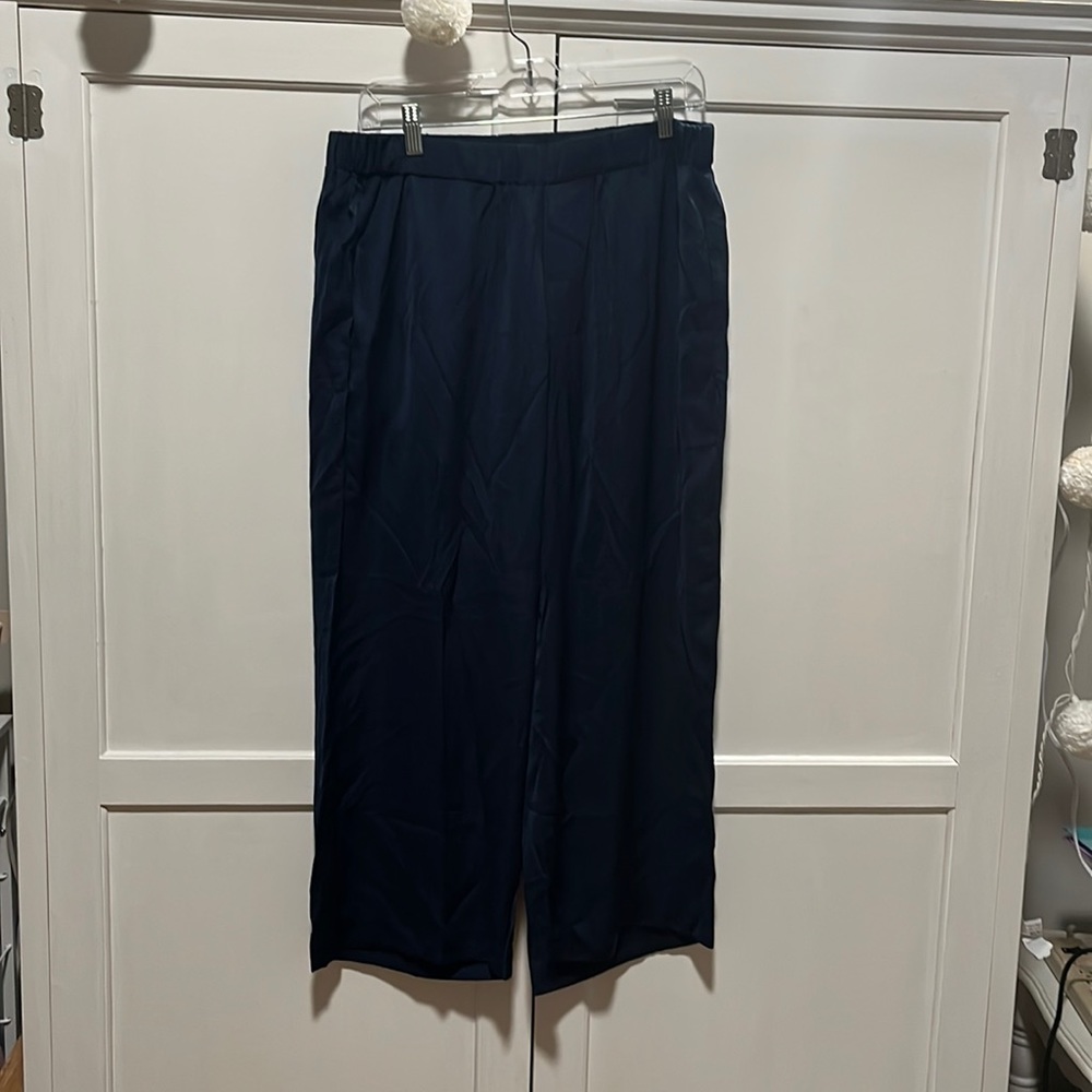 Chico’s Navy Wide Legged Ankle Pant NWT